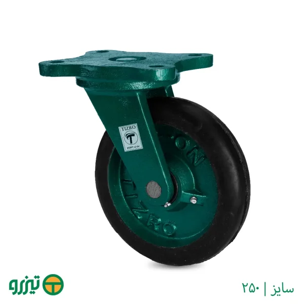 چرخ چدنی لاستیکی متحرک تیزرو ذوب