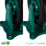 چرخ چدنی لاستیکی ثابت تیزرو ذوب