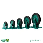 چرخ چدنی لاستیکی ثابت تیزرو ذوب
